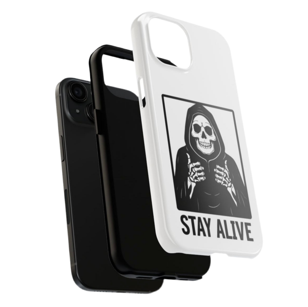 Stay Alive Skeleton- Tough Back iPhone Case